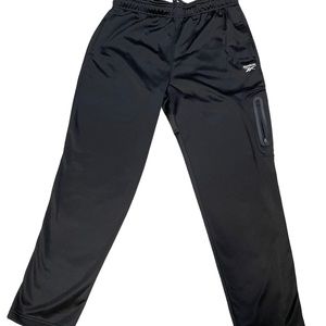 Men’s Reebok Athletic Pants Size Large Black with white Logo. Great Condition.